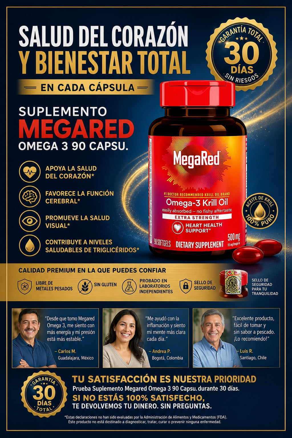 Suplemento Megared Omega 3 90 Capsu - imagen 9