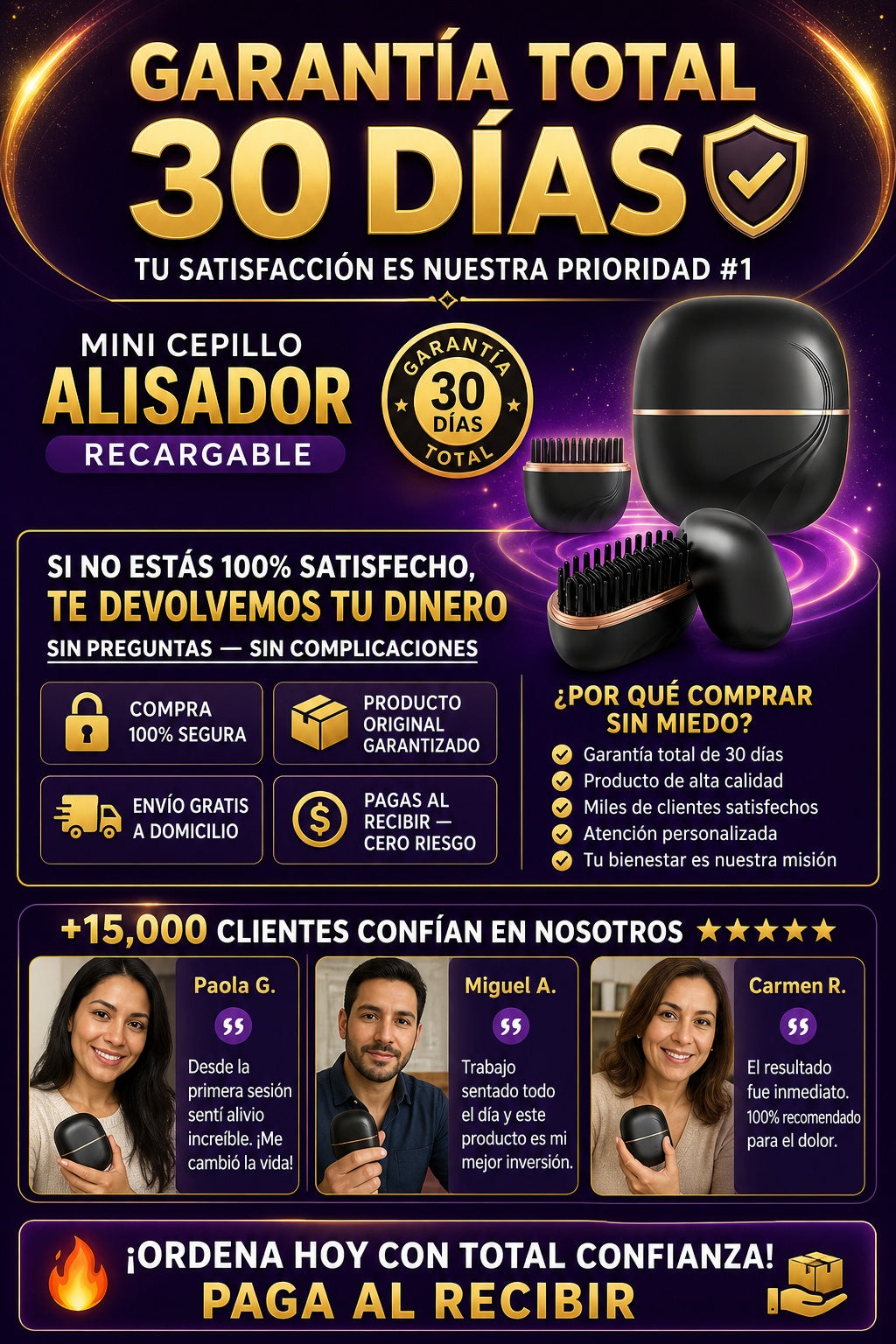 Mini Cepillo Alisador Recargable - imagen 9