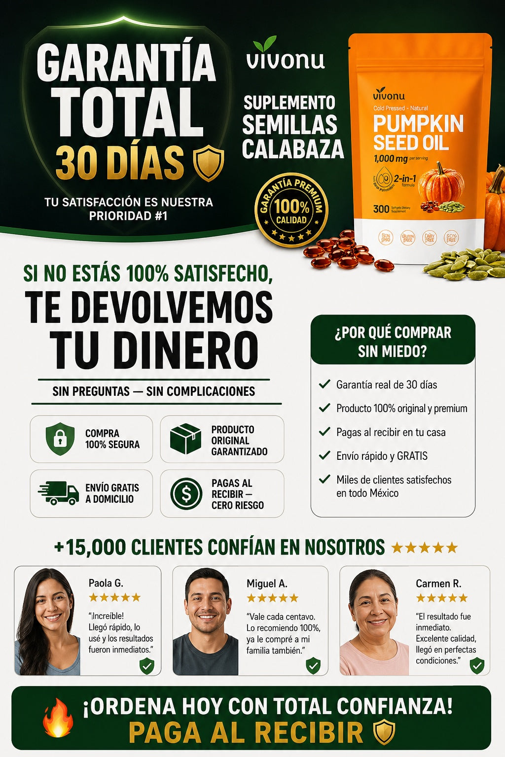 Suplemento Semillas Calabaza Vivonu 300 - imagen 9