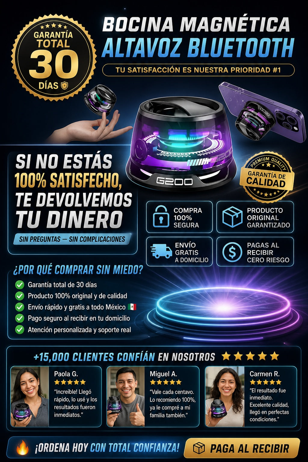 Bocina Magnetica Altavoz Bluetooth - imagen 9