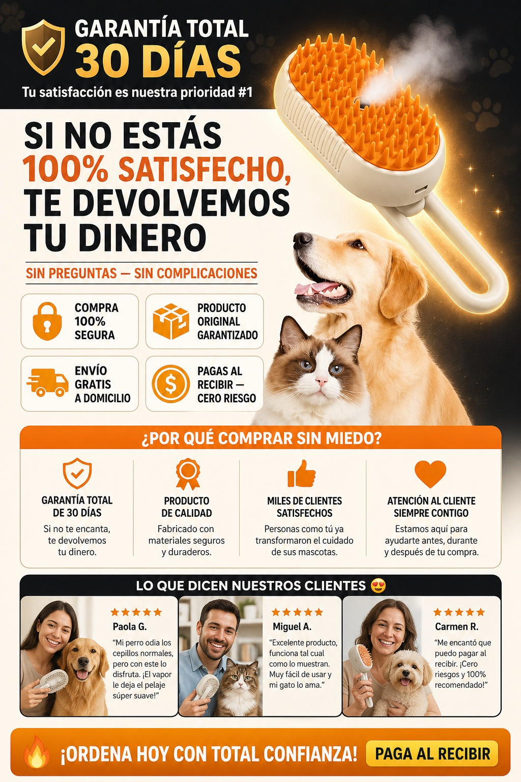 Cepillo Para Mascota De Vapor Spray Reca - imagen 9