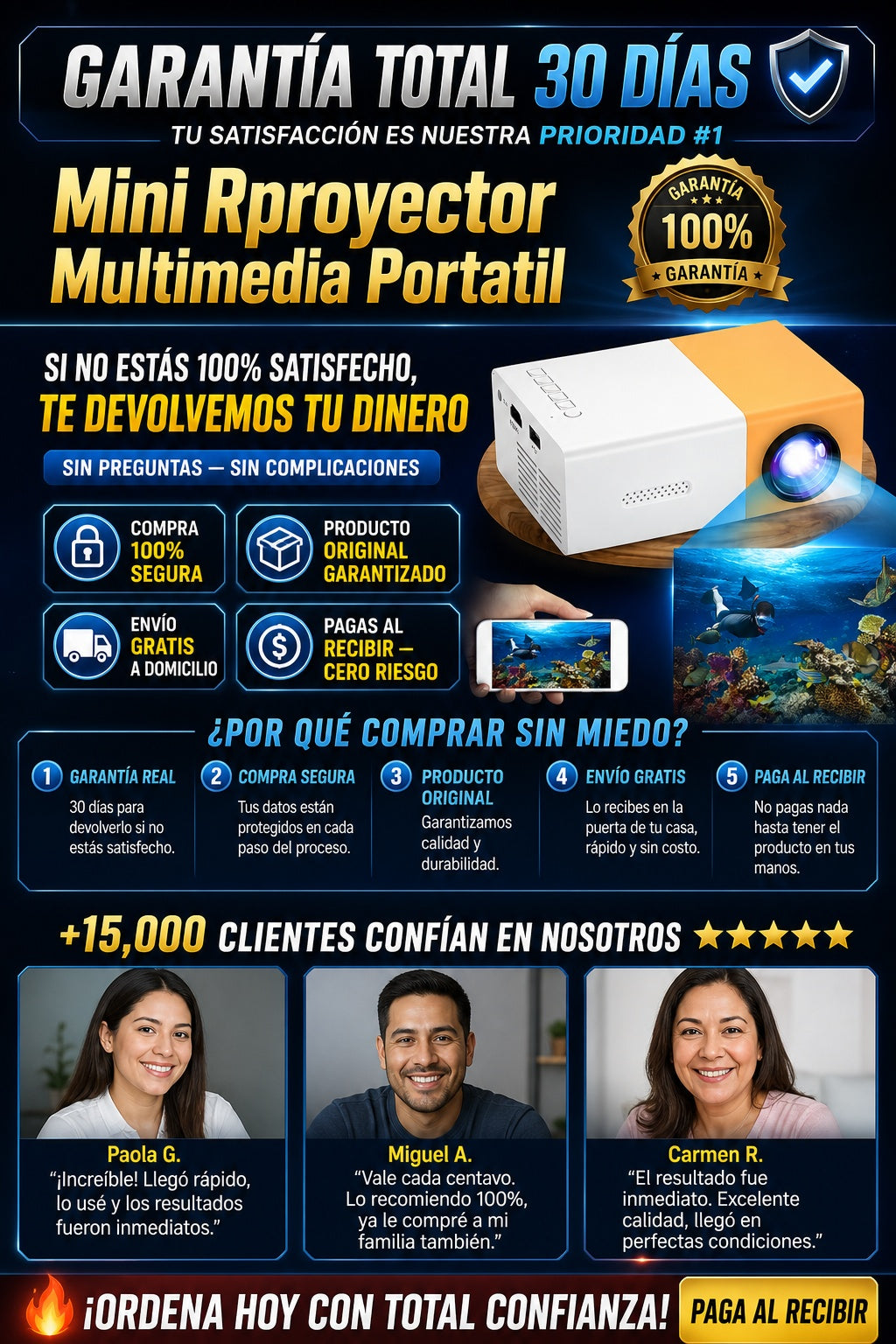 Mini Rproyector Multimedia Portatil - imagen 9
