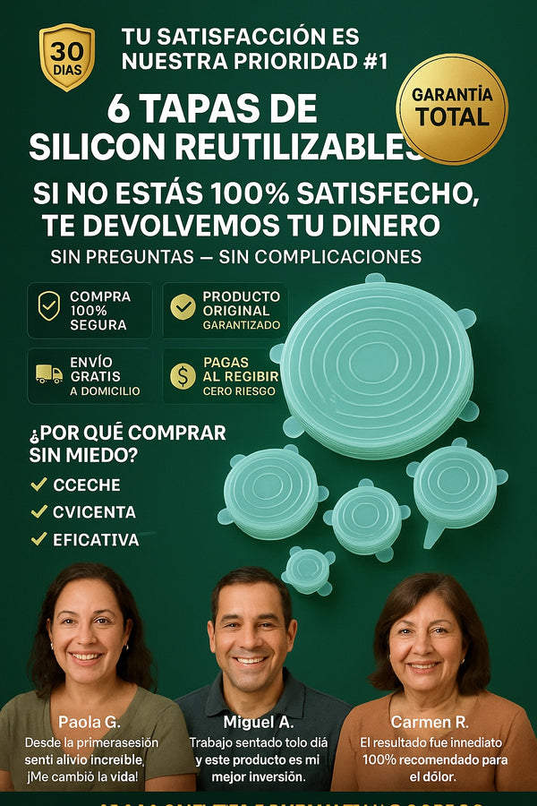 6 Tapas De Silicon Reutilizables - imagen 9