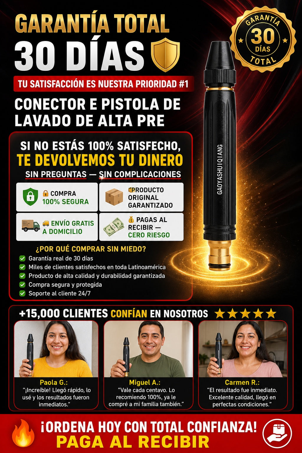 Conector E Pistola De Lavado De Alta Pre - imagen 9