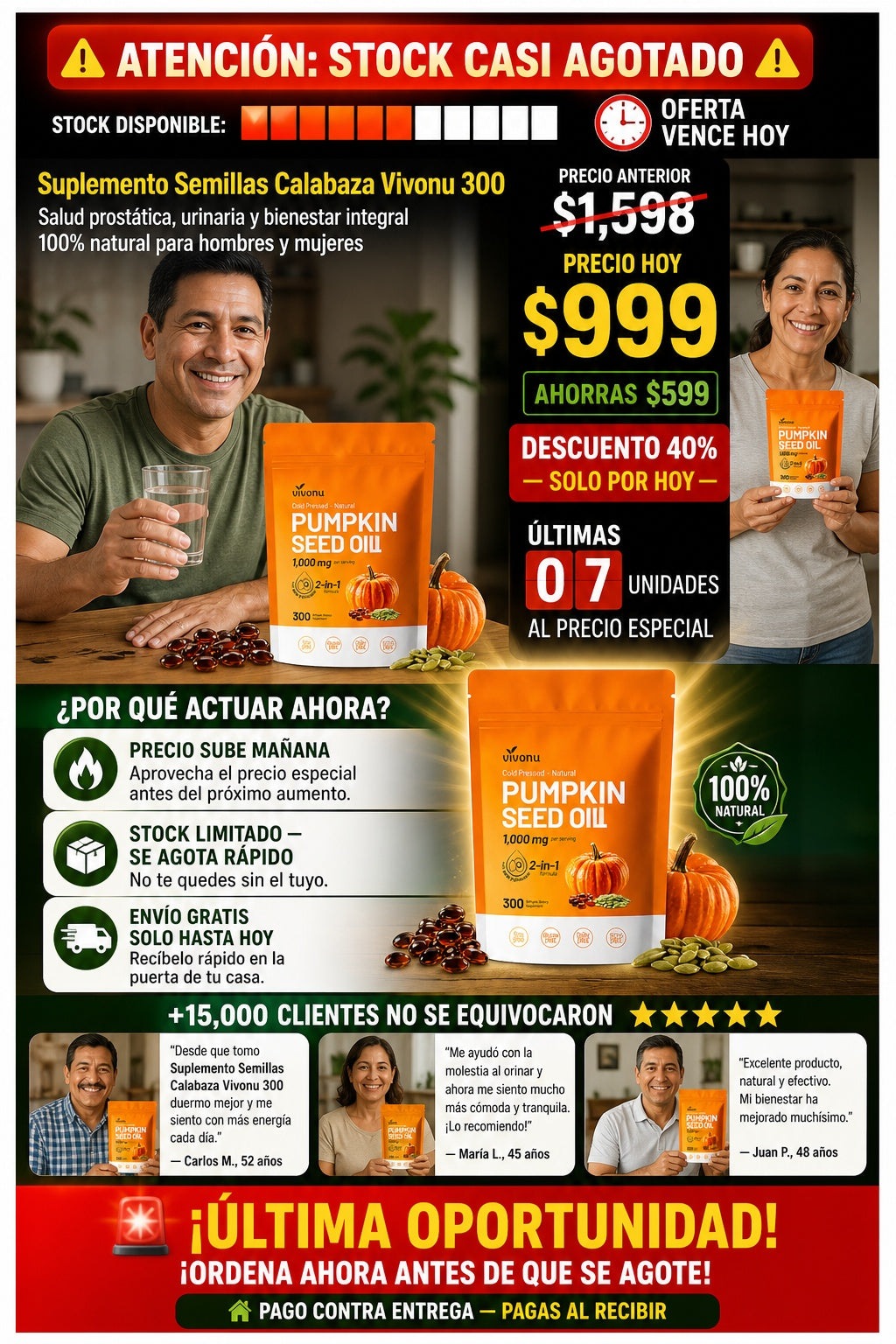 Suplemento Semillas Calabaza Vivonu 300 - imagen 10
