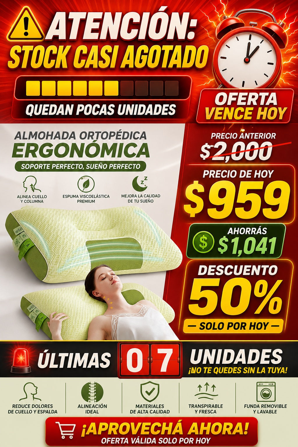 2 Almohada Ortopedica Ergonomica Fresca - imagen 10