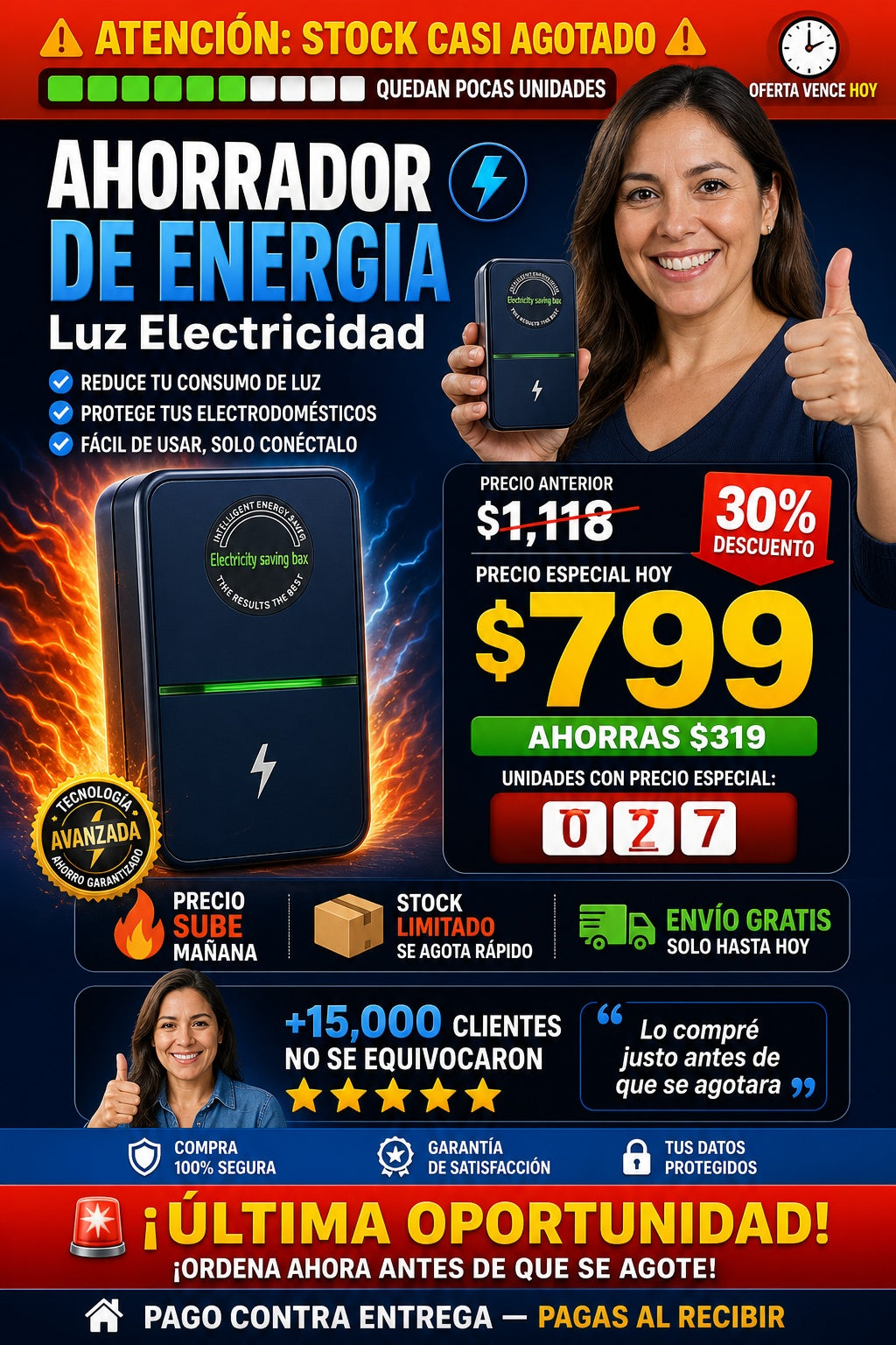 Ahorrador De Energia Luz Electricidad - imagen 10