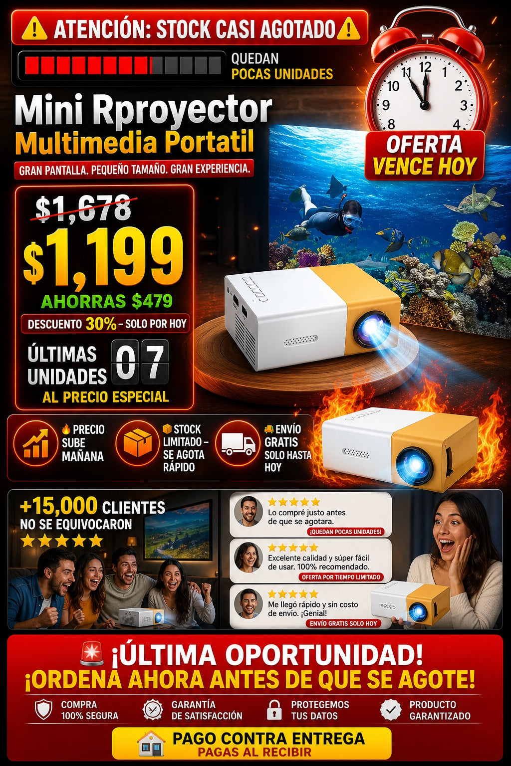 Mini Rproyector Multimedia Portatil - imagen 10
