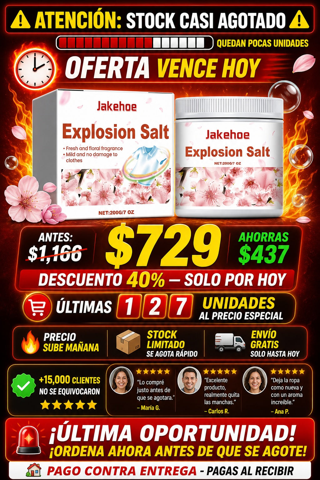 Sal Explosiva Quitamanchas Removedor Ropa - imagen 10