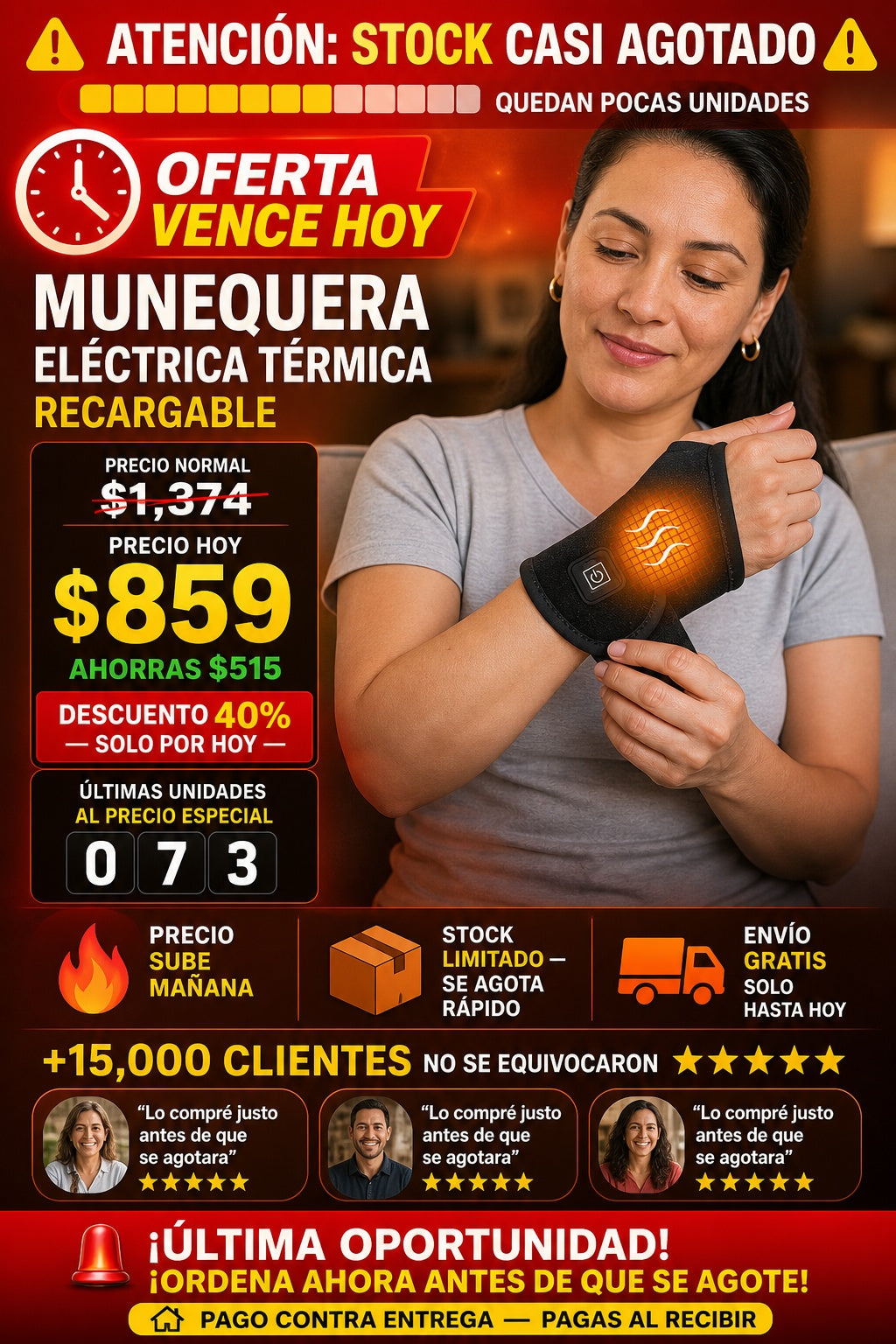 Munequera Electrica Termica Recargable - imagen 10