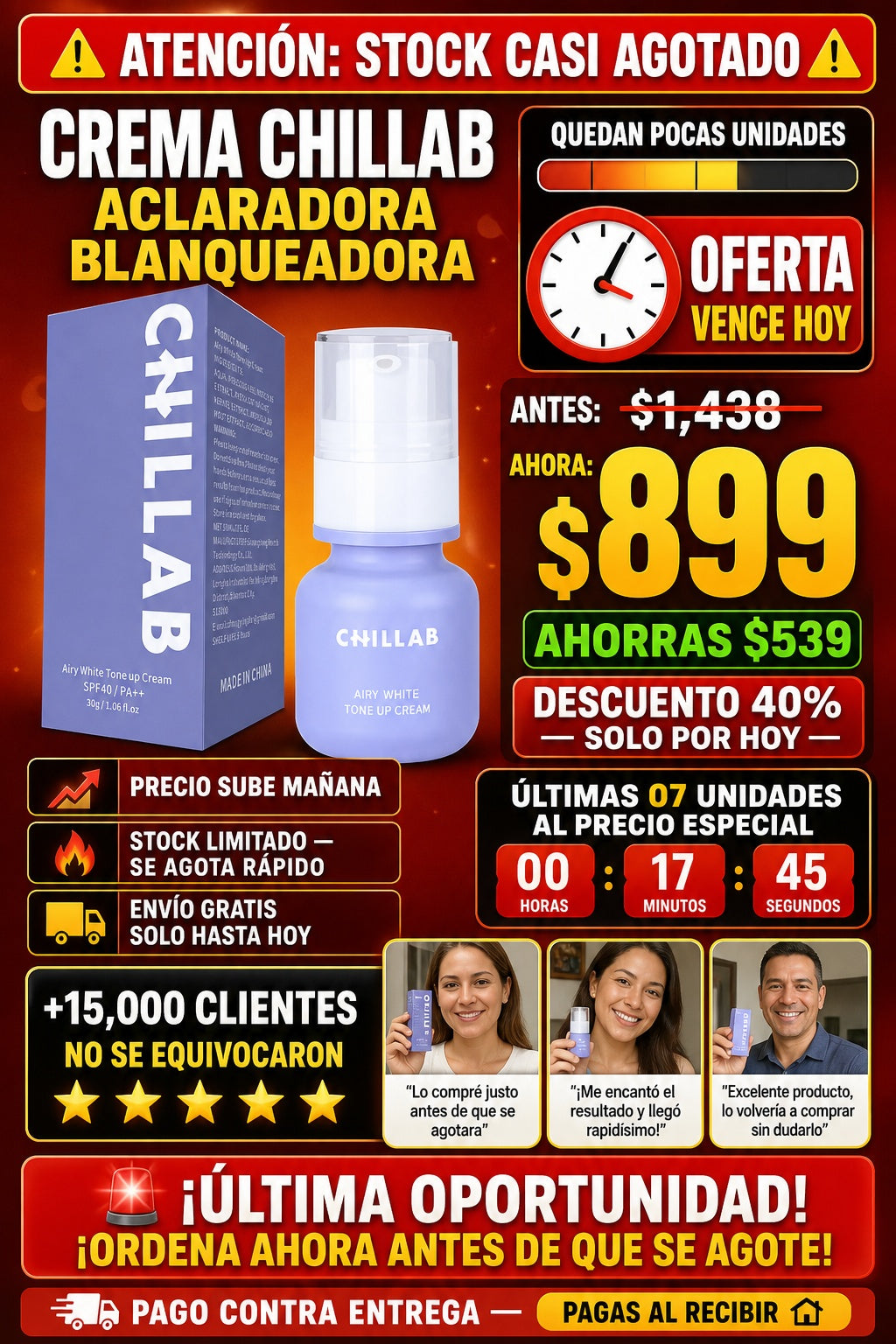 Crema Chillab Aclaradora Blanqueadora - imagen 10