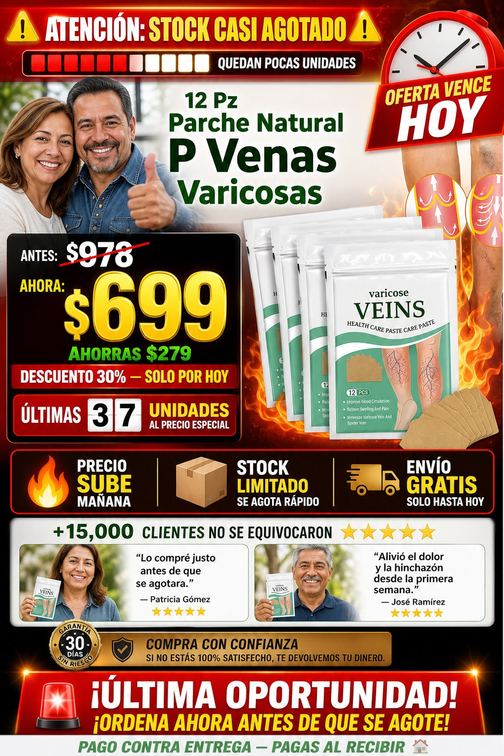 12 Pz Parche Natural P Venas Varicosas - imagen 10