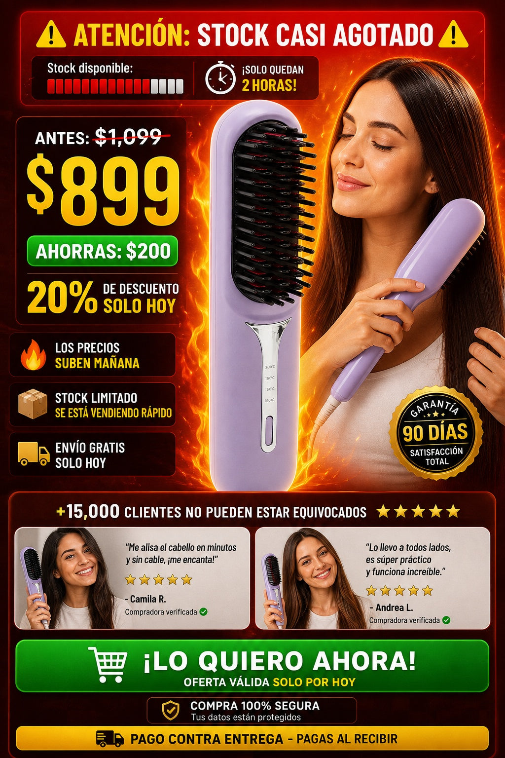 Cepillo Alisador Inalambrico Go Brush - imagen 10