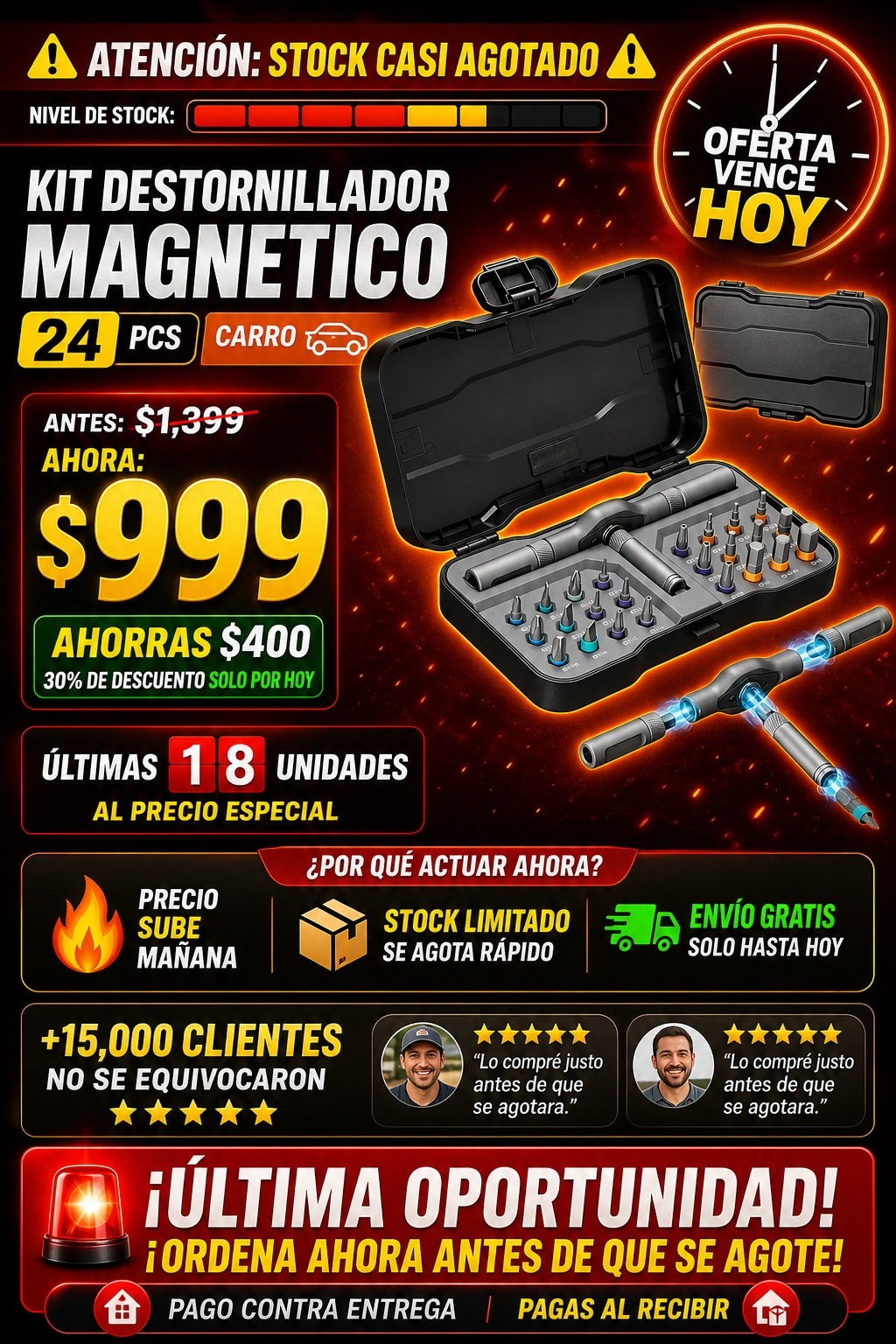 Kit Destornillador Magnetico 24 Pcs CARRO - imagen 10