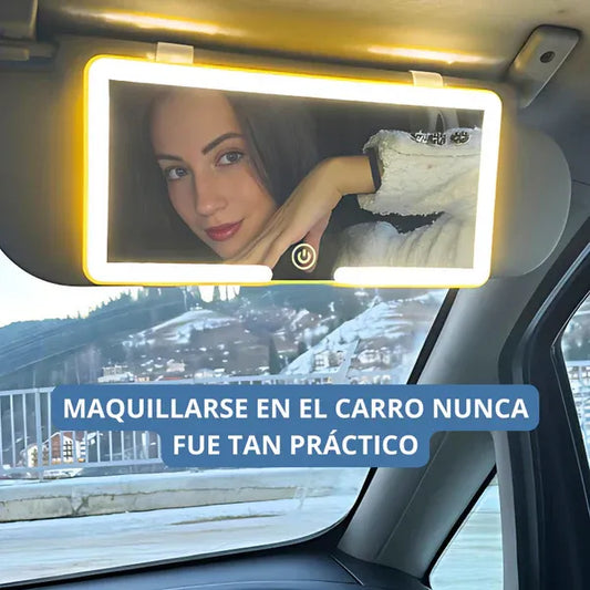 Espejo Maquillaje Con Luz Led Para Coche